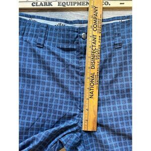 Callaway Performance 34 Chino Golf Shorts Blue/black Geometric Pattern Inseam 10